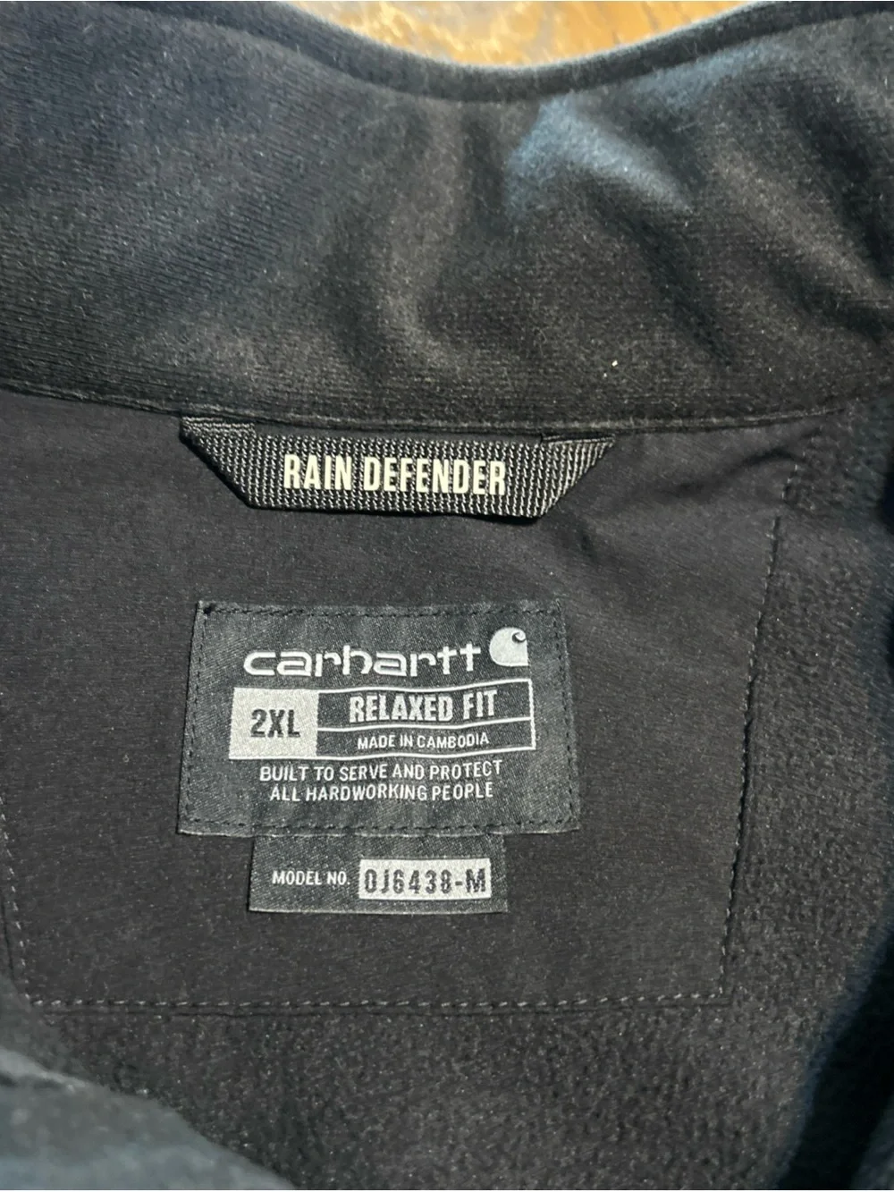 Carhartt Men's Rain Defender  Softshell Jacket, Black, XX-Large Relaxed Fit